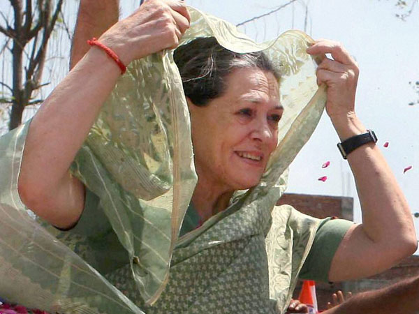 Congress President Sonia Gandhi during her nomination