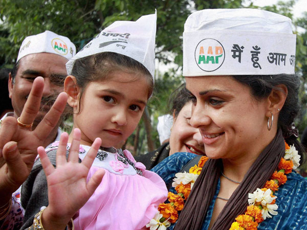 Gul Panag during her election campaign in Chandigarh