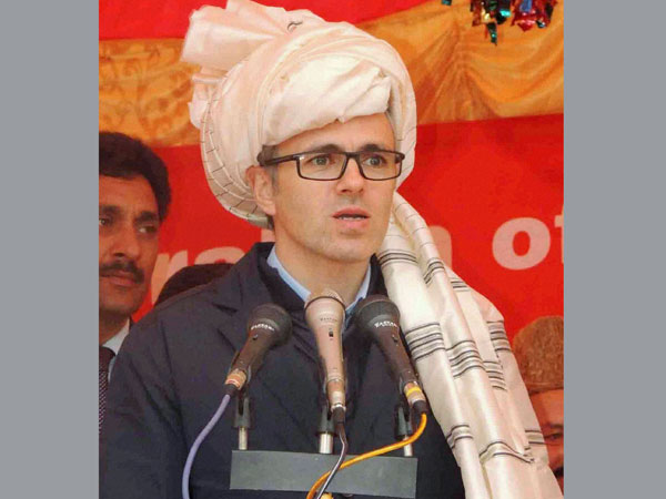 Omar Abdullah addresses an election rally