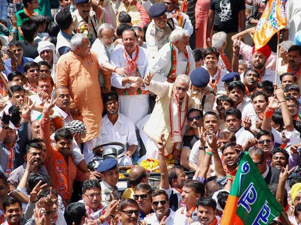 Murli Manohar Joshi during his nomination filing procession