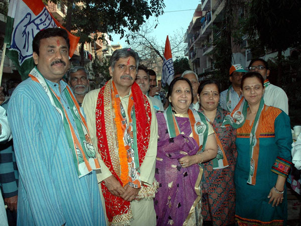 East Delhi Sandeep Dikshit during an election campaign