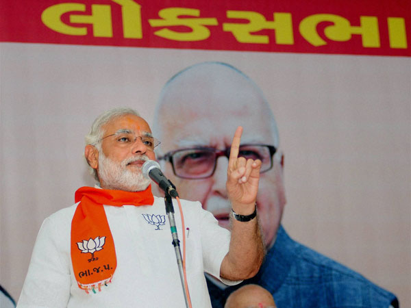 BJP PM nominee Narendra Modi addresses a party meeting