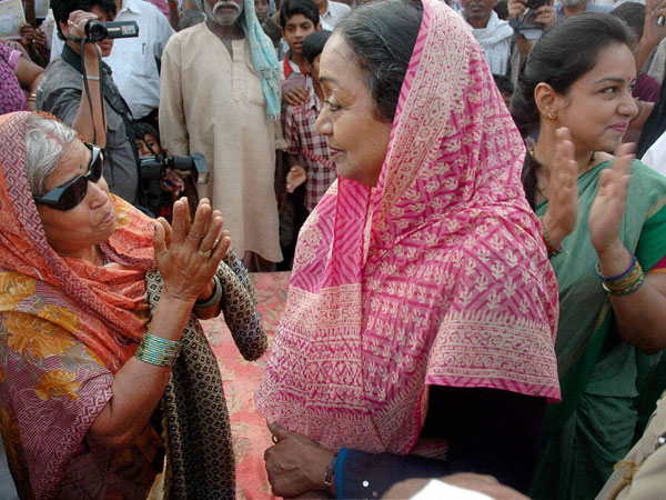 Meira Kumar during the election campaign at Sasaram Meira Kumar during the election campaign at Sasaram