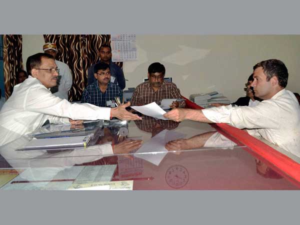ahul Gandhi files his nomination papers for Amethi ahul Gandhi files his nomination papers for Amethi
