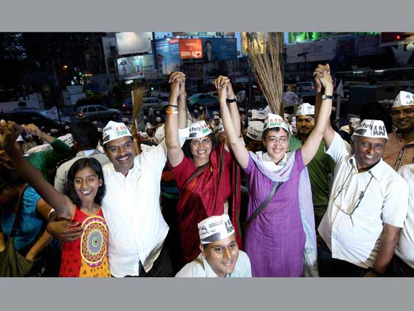 AAP candidates from Bangalore during a road show