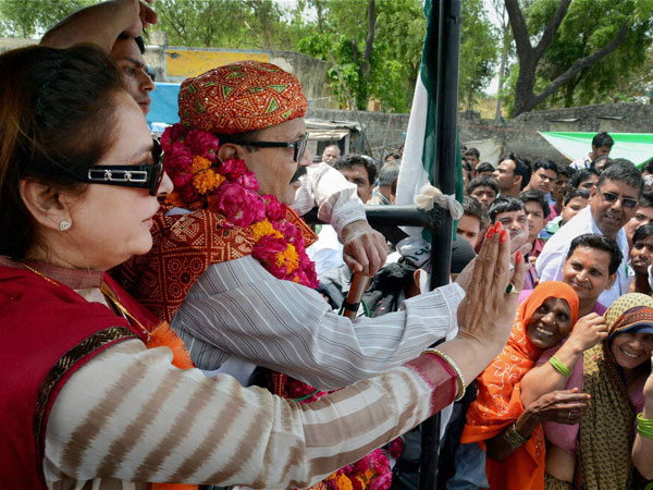 Amar Singh during an election roadshow