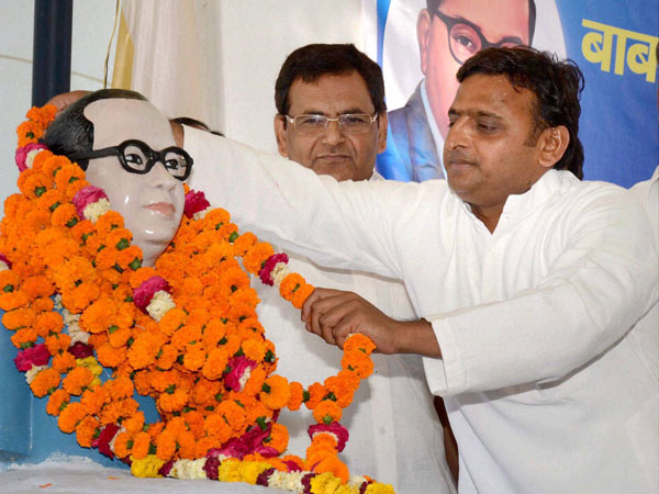 Akhilesh Yadav pays tribute to Babasaheb Ambedkar