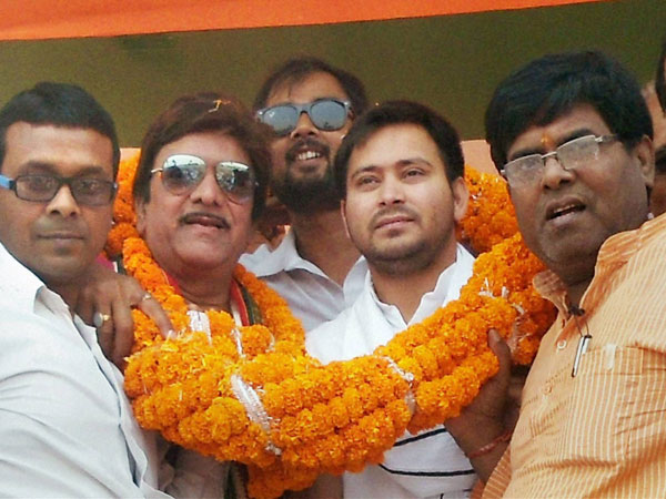 RJD youth leader Tejashwi Yadav during election campaign