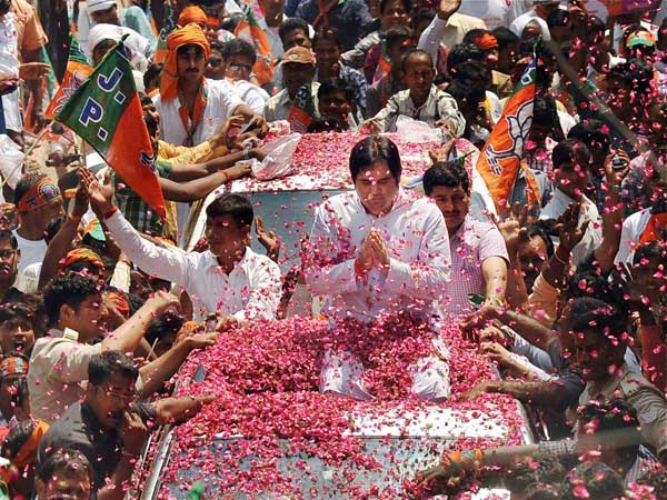 Varun Gandhi's nomination filing procession in Sultanpur