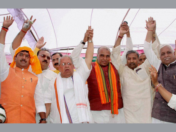 BJP leaders Kalraj Mishra, Vinay Katiyar, Jagdambika Pal 