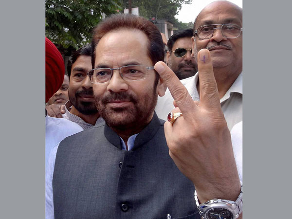 Abbas Naqvi after casting his vote