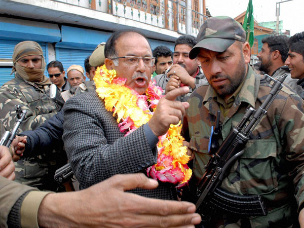 Tariq Hameed Karra during an election campaign rally