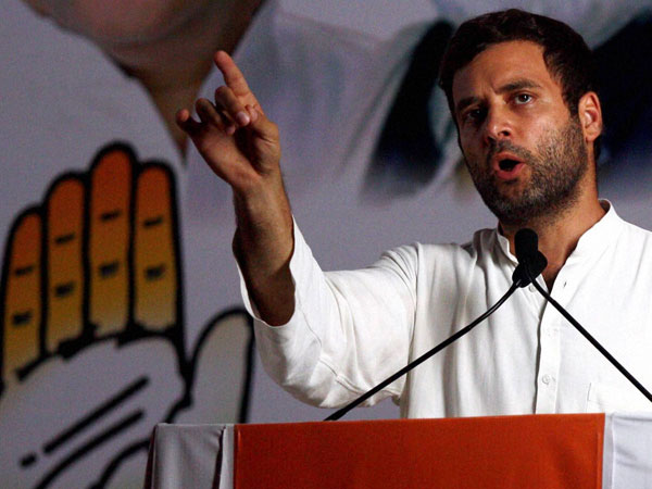 Rahul Gandhi addresses an election rally in Mumbai 