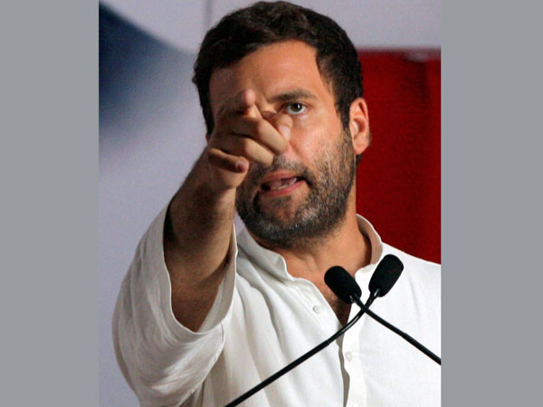 Rahul Gandhi addresses an election rally in Mumbai