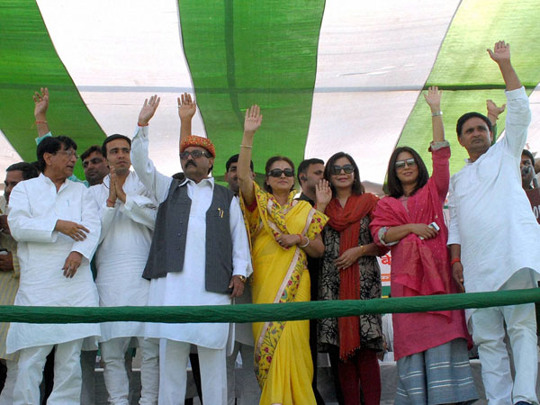 RLD President, Ajit Singh looks on as party's Fatehpur Sikri