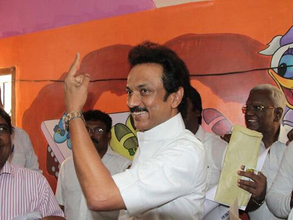 Stalin cast their votes in Gopalapuram