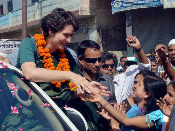 Priyanka Vadra during an election campaign