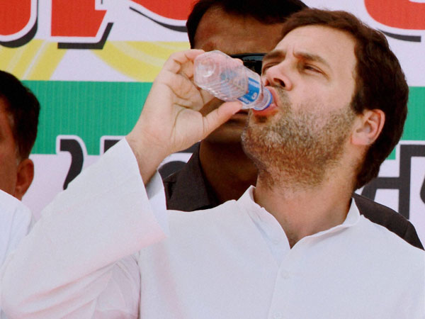 Rahul Gandhi addressing an election rally