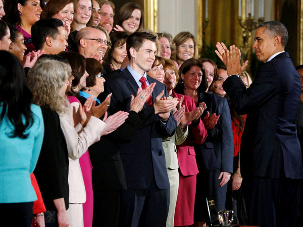 Obama presents the National Teacher of the year award Obama presents the National Teacher of the year award