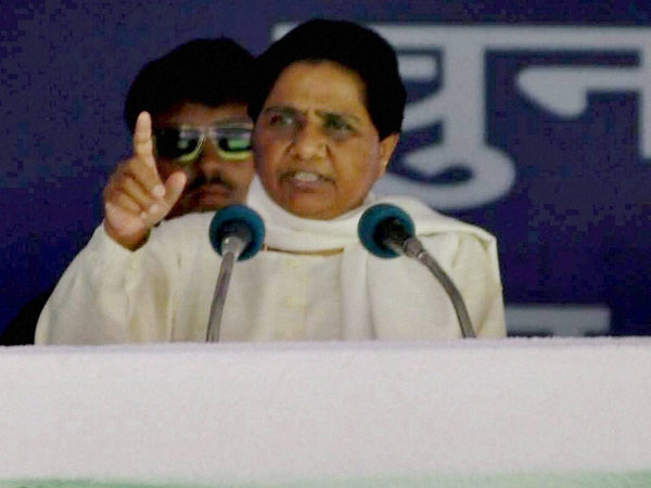 BSP supremo Mayawati addresses an election rally