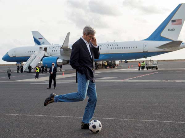 John Kerry has some fun 