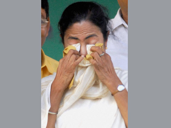 Minister Mamata Banerjee during an election campaign rally