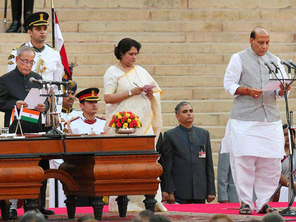 Rajnath Singh as a Cabinet at a ceremony