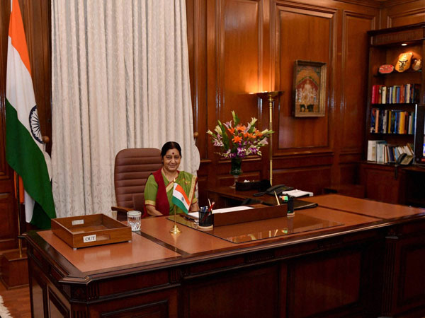 Sushma Swaraj takes charge as the Minister of External Affairs