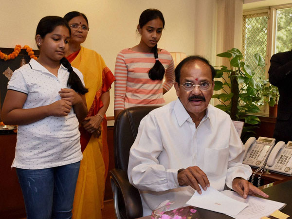 M Venkaiah Naidu takes charge of the Ministry of Urban Development and Housing