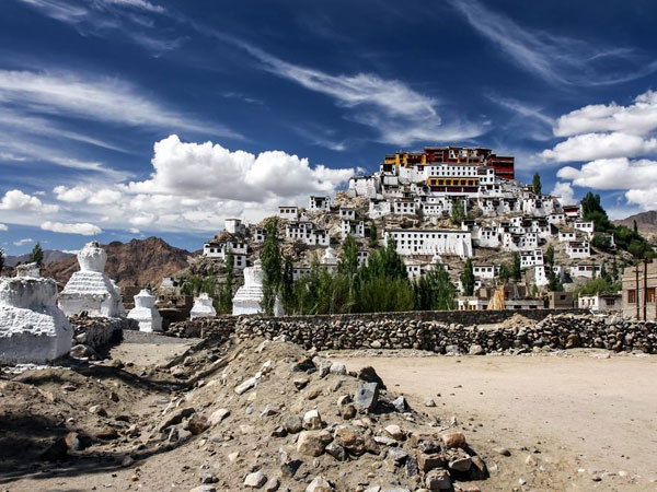  view of Thiksey Monastery known for its enchanting morning prayers