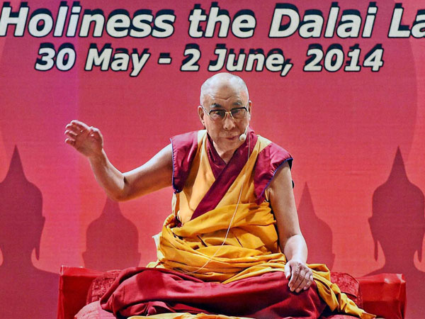 Tibetan Spiritual leader Dalai Lama gives a speech Tibetan Spiritual leader Dalai Lama gives a speech
