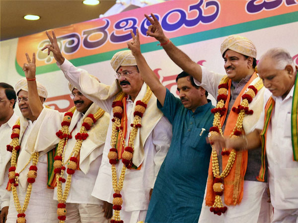 Union ministers from Karnataka M Venkaiah Naidu, Sadananda Gowda, Ananth Kumar and G Sidheswara Union ministers from Karnataka M Venkaiah Naidu, Sadananda Gowda, Ananth Kumar and G Sidheswara