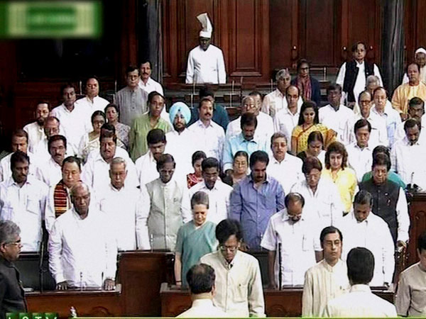 A scene of 16th Lok Sabha proceedings on the first day A scene of 16th Lok Sabha proceedings on the first day