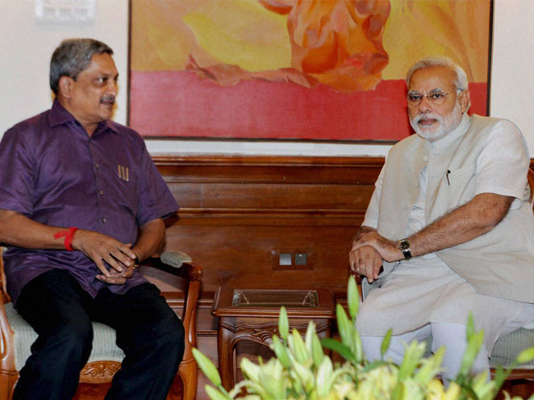 Prime Minister Narendra Modi with Goa Chief Minister Manohar Parrikar