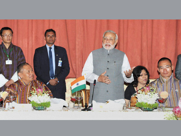 Prime Minister Narendra Modi speaks at the banquet hosted