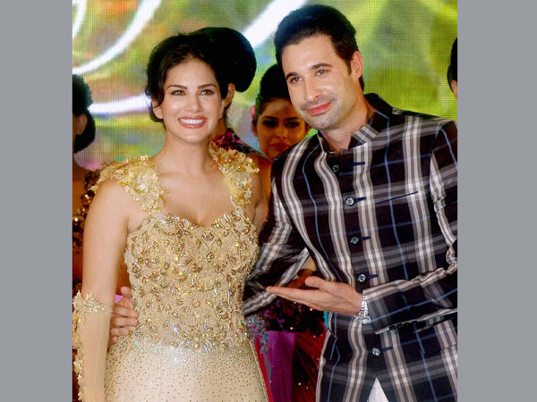 Bollywood actress Sunny Leone with her husband Daniel Weber