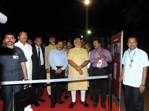 Narendra Modi congratulates the scientists for a successful launch Narendra Modi congratulates the scientists for a successful launch