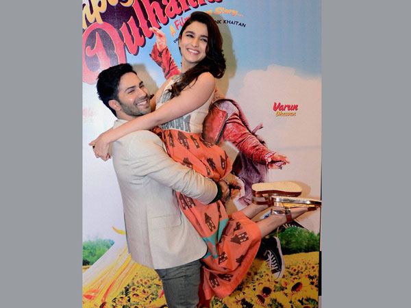Varun Dhavan and Alia Bhatt during film promotion