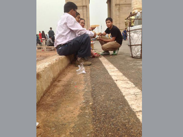 Snack time with family 