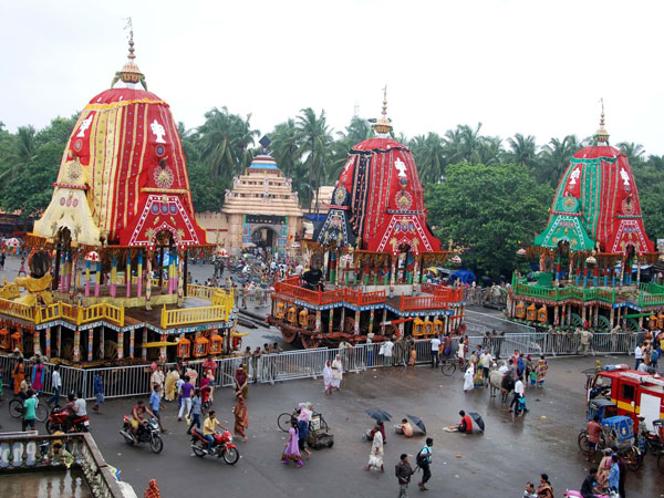 Raths (chariots) of Lord Jagannath, Lord Balabhadra and Devi Subhadra