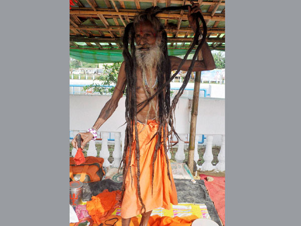 A 'sadhu' during traditional Kharchi Puja festival