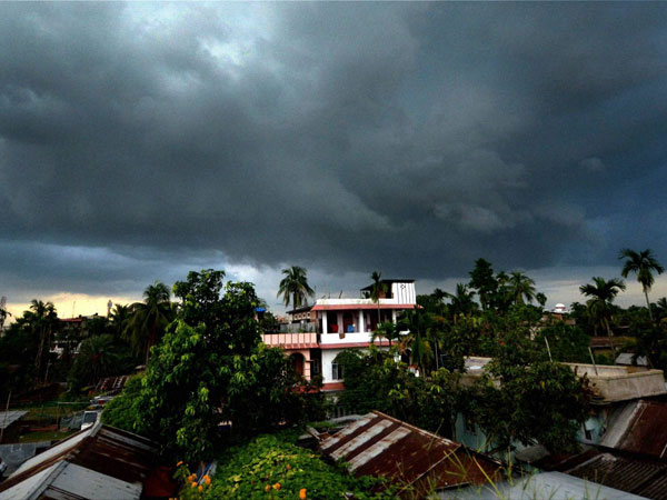 Monsoon clouds hover over Nagaon