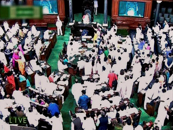 A view of Lok Sabha in New Delhi