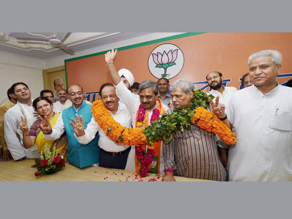 Newly appointed BJP Delhi unit President Satish Upadhyay 