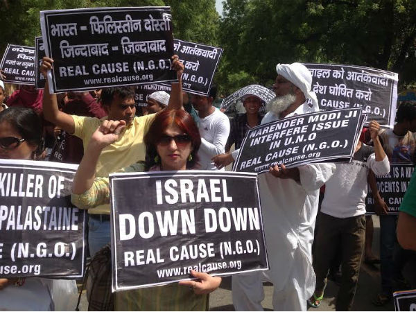 Protest erupts in Delhi after Gaza unrest