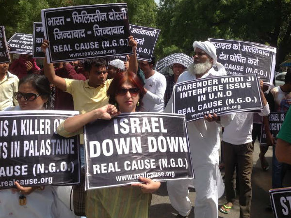 Protest erupts in Delhi after Gaza unrest