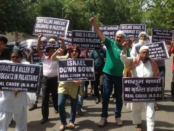 Protest erupts in Delhi after Gaza unrest