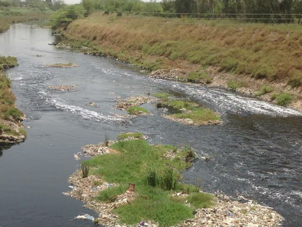 Black waters of Yamuna