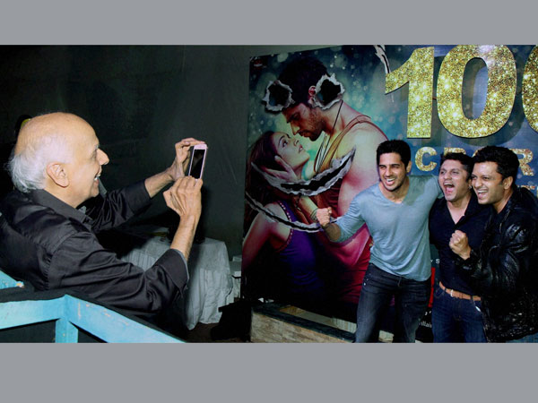 Bollywood filmmaker Mahesh Bhatt clicks a photo