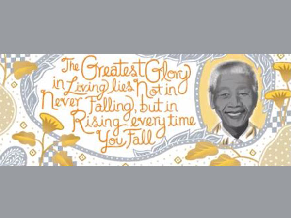 Nelson Mandela with a Doodle on the occasion of his 96th birthday